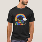 Rainbow Groovy Smile Blume Retro SLP RedeThera T-Shirt (Vorderseite)