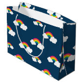 Rainbow Große Geschenktasche Geschenktüte (Rückseite Schrägansicht)