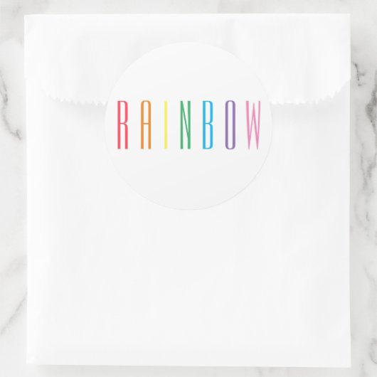 RAINBOW Große Rundkleber Runder Aufkleber (Tasche)