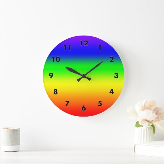Rainbow Große Wanduhr (Zuhause)