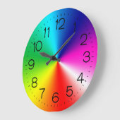 Rainbow Große Wanduhr (Winkel)