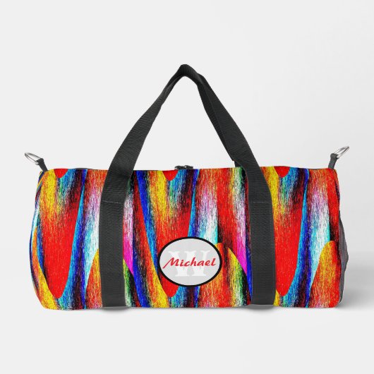Rainbow Grunge Duffle Bag (Vorderseite)