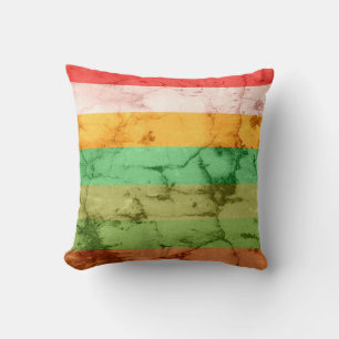 Rainbow Grunge Streifen Hintergrund Kissen