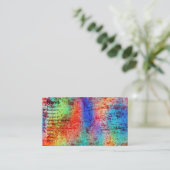 Rainbow Grunge Visitenkarte (Stehend Vorderseite)