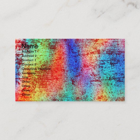 Rainbow Grunge Visitenkarte (Vorderseite)