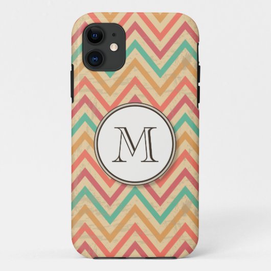Rainbow Grunge Zigzag Chevrons Case-Mate iPhone Hülle (Rückseite)