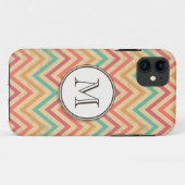 Rainbow Grunge Zigzag Chevrons Case-Mate iPhone Hülle (Rückseite (Horizontal))