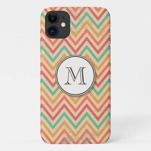 Rainbow Grunge Zigzag Chevrons Case-Mate iPhone Hülle (Rückseite)
