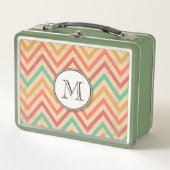Rainbow Grunge Zigzag Chevrons Lunch Box (Vorderseite)