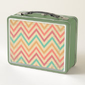 Rainbow Grunge Zigzag Chevrons Lunch Box (Rückseite)