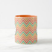 Rainbow Grunge Zigzag Chevrons Tasse (Zentrum)