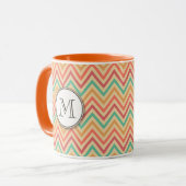 Rainbow Grunge Zigzag Chevrons Tasse (Vorderseite Links)