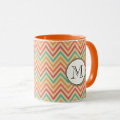 Rainbow Grunge Zigzag Chevrons Tasse (VorderseiteRechts)