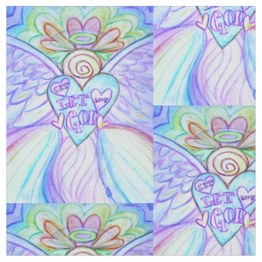 Rainbow Guardian Angel Kunststoffe Stoff (Nahaufnahme)