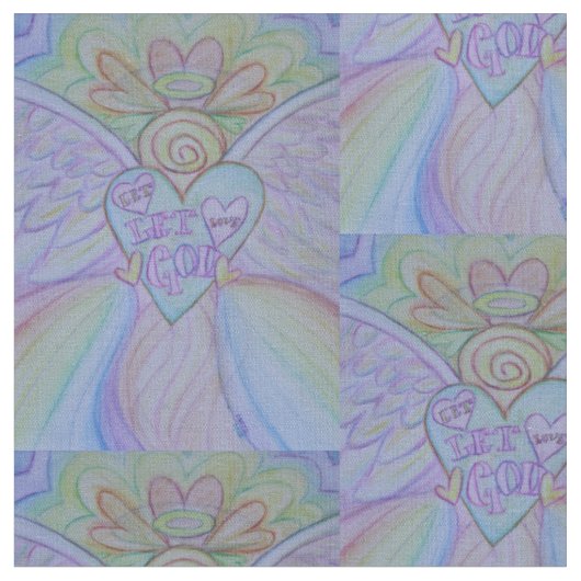 Rainbow Guardian Angel Kunststoffe Stoff (Nahaufnahme)