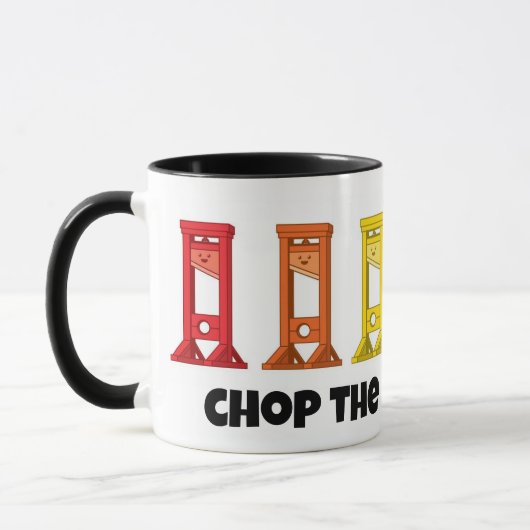 Rainbow Guillotine Chop The Patriarchy Tasse (Links)