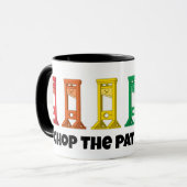 Rainbow Guillotine Chop The Patriarchy Tasse (Vorderseite Links)