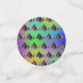 Rainbow Guinea Pigtern Pattern, Birthday Confetti Konfetti (Klein Vorderseite)