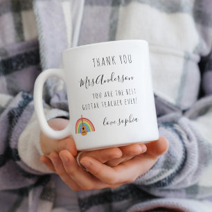 Rainbow Guitar Music Teacher Apprecift Geschenk Kaffeetasse