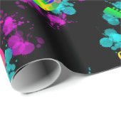 Rainbow Guitar Music Themed Geschenkpapier (Rolleneckpunkt)