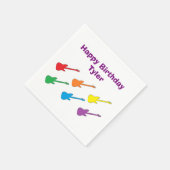 Rainbow Guitar Paper Napkins Serviette (Ecke)