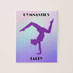 RAINBOW GYMNASTICS GYMNAST PUZZLE Personalisiert