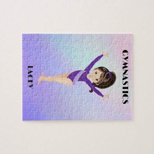 RAINBOW GYMNASTICS GYMNAST PUZZLE Personalisiert (Horizontal)