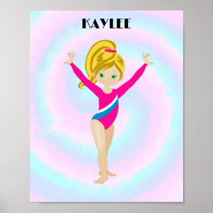 RAINBOW GYMNASTICS GYMNNAST Personalisiert Poster
