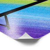 Rainbow Gymnastik Beam Personalisiert Fotodruck (Ecke)