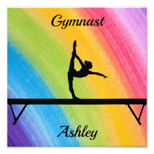 Rainbow Gymnastik Beam Personalisiert Fotodruck