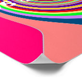 Rainbow Ha nice Day Groovy Psychedelic Pop Poster (Ecke)