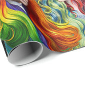 Rainbow haar Goddess men Damen Fantasy Art Geschenkpapier (Rolleneckpunkt)