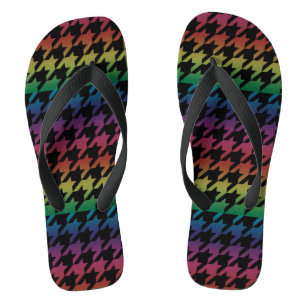 Rainbow-Hahnentrittmuster Badesandalen