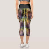 Rainbow-Hahnentrittmuster-Muster Capri Leggings (Rückseite)