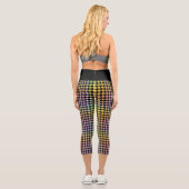 Rainbow-Hahnentrittmuster-Muster Capri Leggings (Rückseite)