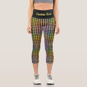 Rainbow-Hahnentrittmuster-Muster Capri Leggings (Vorderseite)