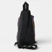Rainbow-Hahnentrittmuster-Muster Crossbody Bag (Rückseite)