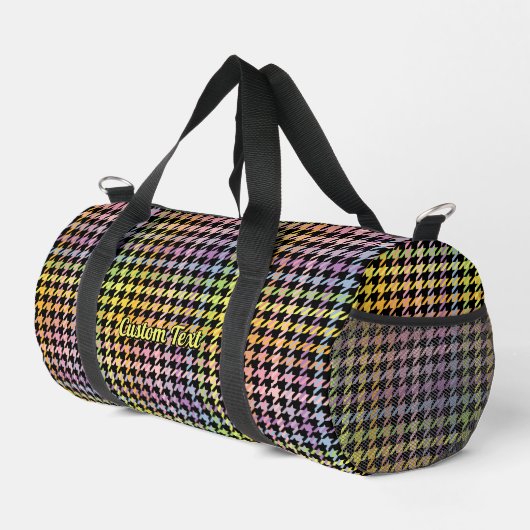 Rainbow-Hahnentrittmuster-Muster Duffle Bag (Rechte Ecke)