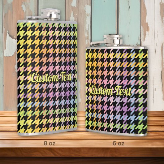 Rainbow-Hahnentrittmuster-Muster Flachmann