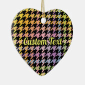 Rainbow-Hahnentrittmuster-Muster Keramik Ornament (Rechts)