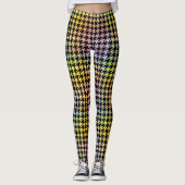 Rainbow-Hahnentrittmuster-Muster Leggings (Vorderseite)