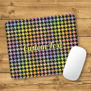 Rainbow-Hahnentrittmuster-Muster Mousepad