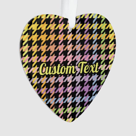 Rainbow-Hahnentrittmuster-Muster Ornament (Vorderseite)