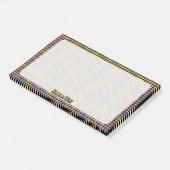 Rainbow-Hahnentrittmuster-Muster Post-it Klebezettel (angewinkelt)