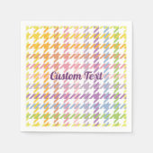 Rainbow-Hahnentrittmuster-Muster Serviette (Vorderseite)