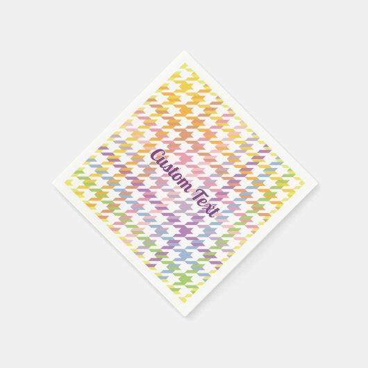 Rainbow-Hahnentrittmuster-Muster Serviette (Ecke)