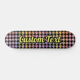 Rainbow-Hahnentrittmuster-Muster Skateboard
