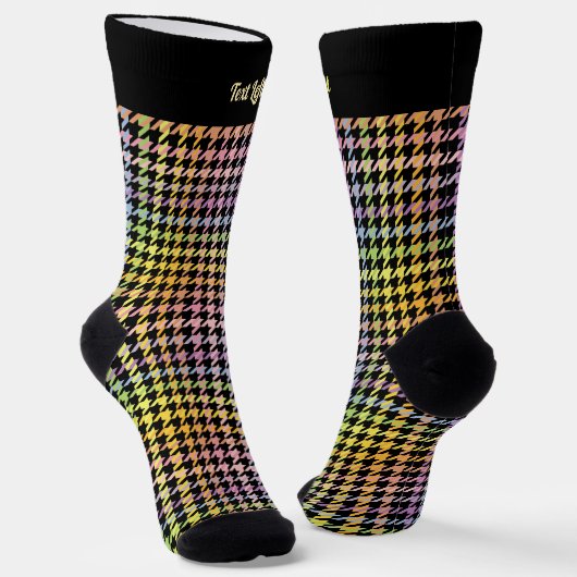 Rainbow-Hahnentrittmuster-Muster Socken (Gewinkelt)