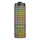 Rainbow-Hahnentrittmuster-Muster Thermosbecher (Vorderseite)
