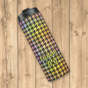 Rainbow-Hahnentrittmuster-Muster Thermosbecher